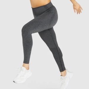 Dark Grey Charcoal Marl Vital Seamless Gymshark Leggings 2.0